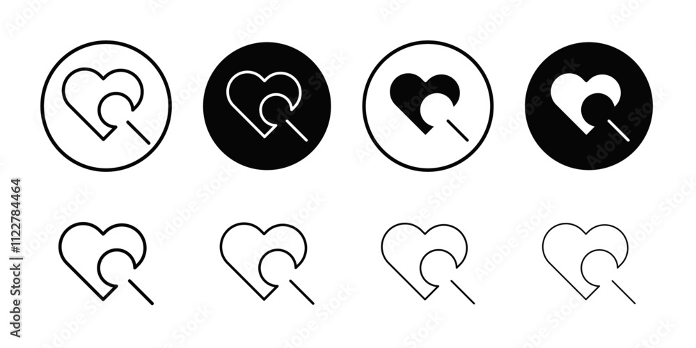 Poster find love icon outline vector for web ui