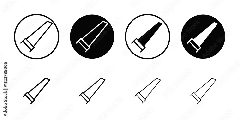 Poster hacksaw icon Outline vector for web ui
