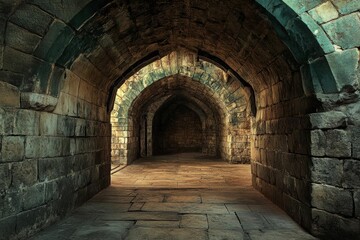 Fototapeta premium Ancient Stone Archway Leading to a Mysterious Destination