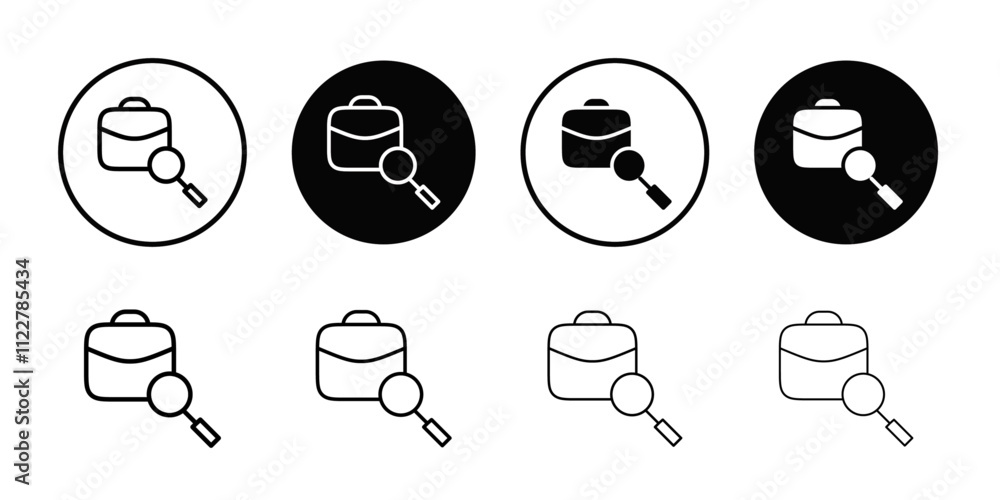 Poster Job Seeking Icon Outline vector for web ui