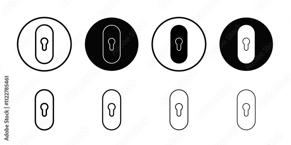 Aufkleber key hole icon outline vector for web ui