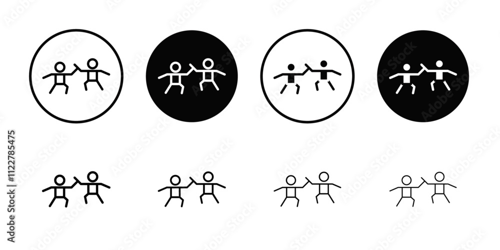 Aufkleber karate icon Outline vector for web ui