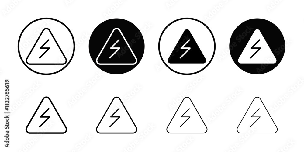 Poster lightning bolt icon Outline vector for web ui