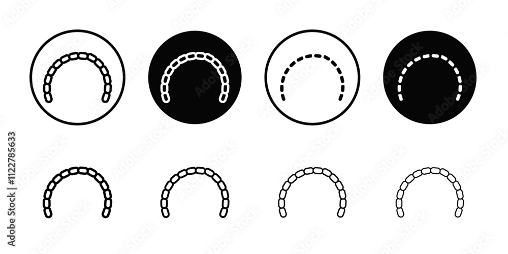 Aufkleber lingual braces icon outline vector for web ui