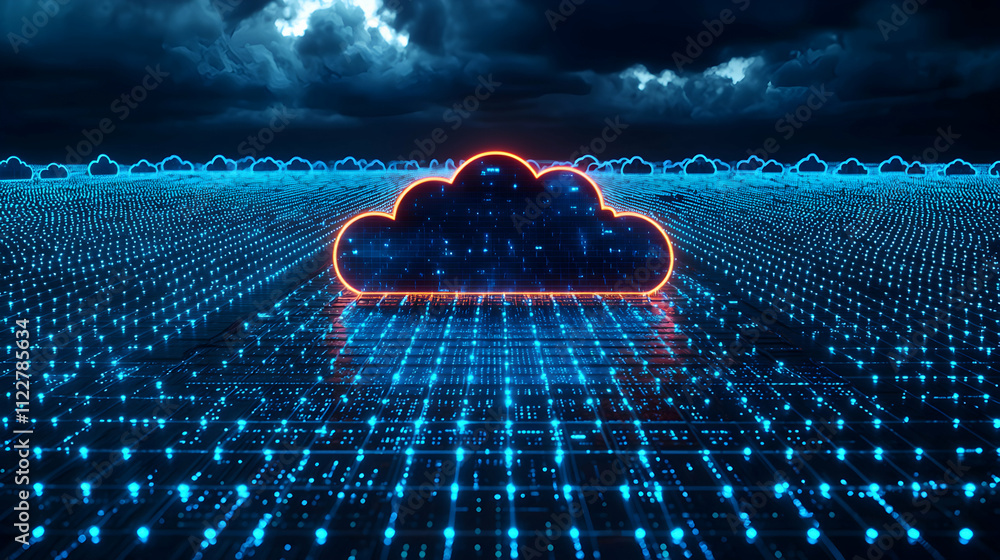 Poster cloud computing network digital data infrastructure