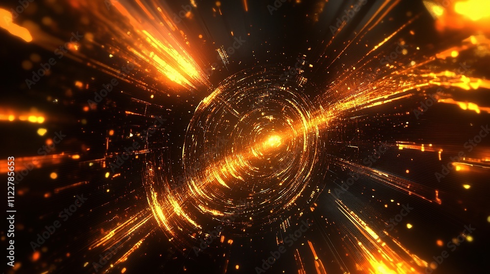 Poster Futuristic Motion Background with Dynamic Network Elements
