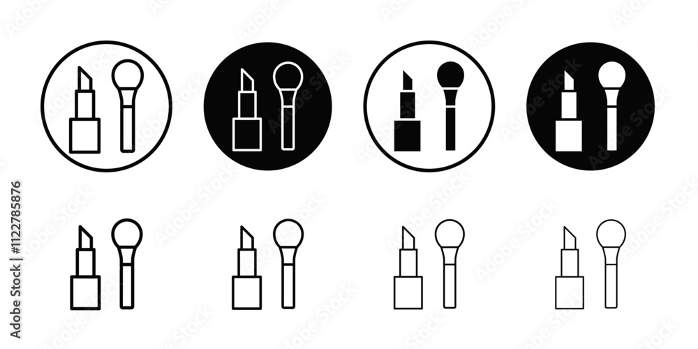 Aufkleber makeup icon outline vector for web ui