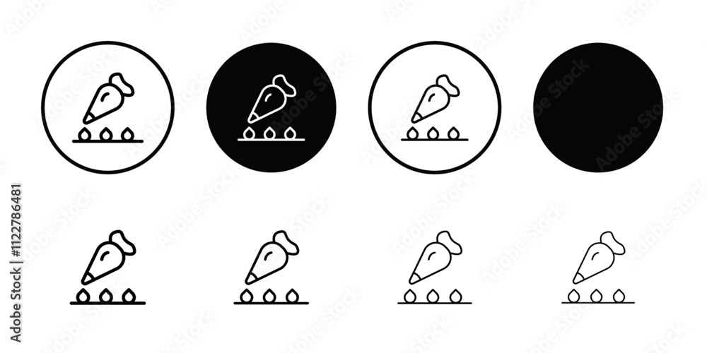 Poster pastry bag icon outline vector for web ui
