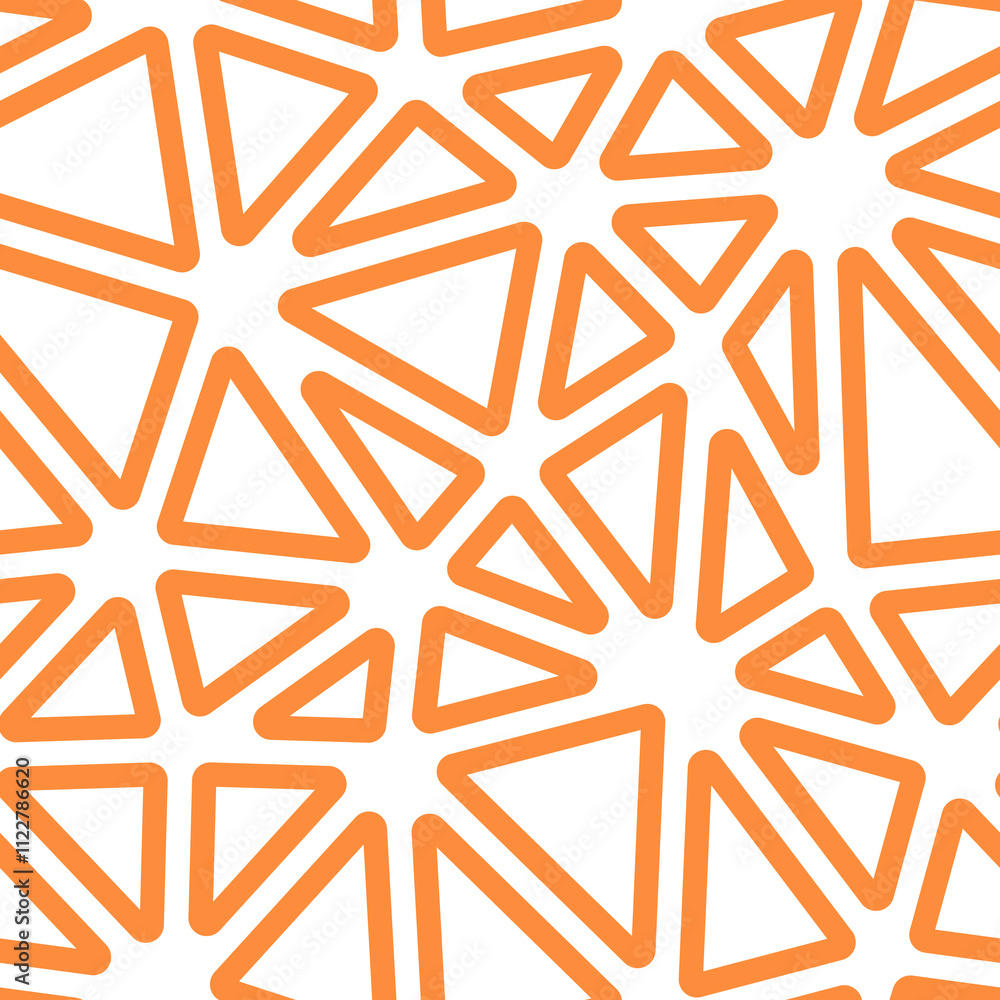 Poster mosaic background. large triangles size. solid color style. rounded triangles outlined. repeatable p