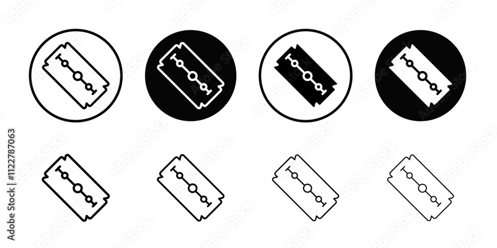 Poster Razor blade icon Outline vector for web ui