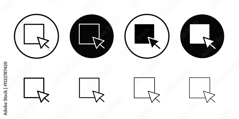 Poster select element icon Outline vector for web ui