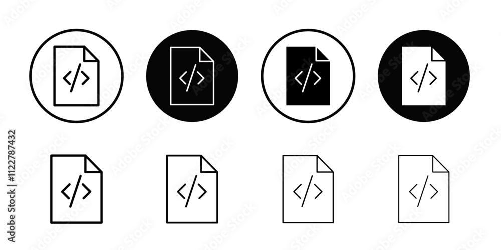 Aufkleber Script icon Outline vector for web ui