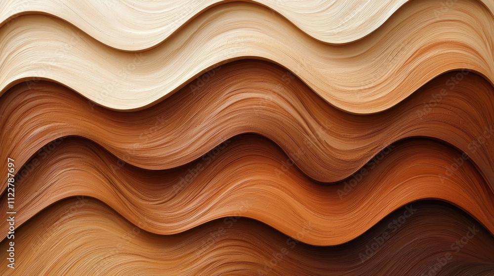 Poster delight in the soothing blend of mocha and pastel hues swirling together, creating an artistic expre