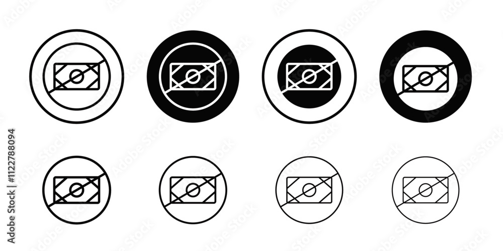 Aufkleber Stop Corruption icon Outline vector for web ui
