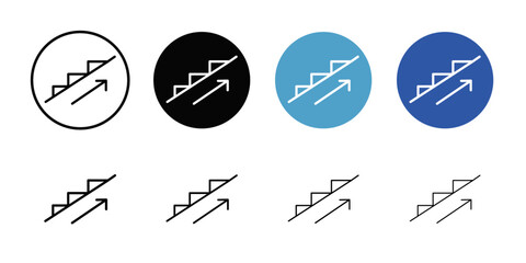 stairs icon Outline vector for web ui