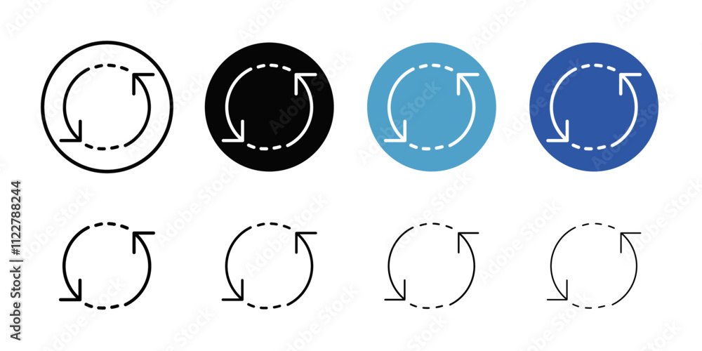 Poster Synchronization icon Outline vector for web ui
