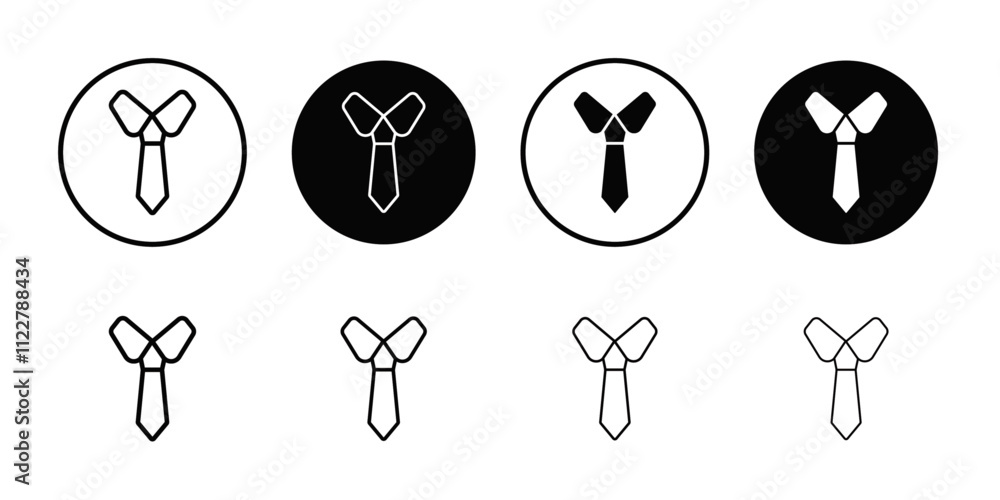 Aufkleber Tie icon Outline vector for web ui