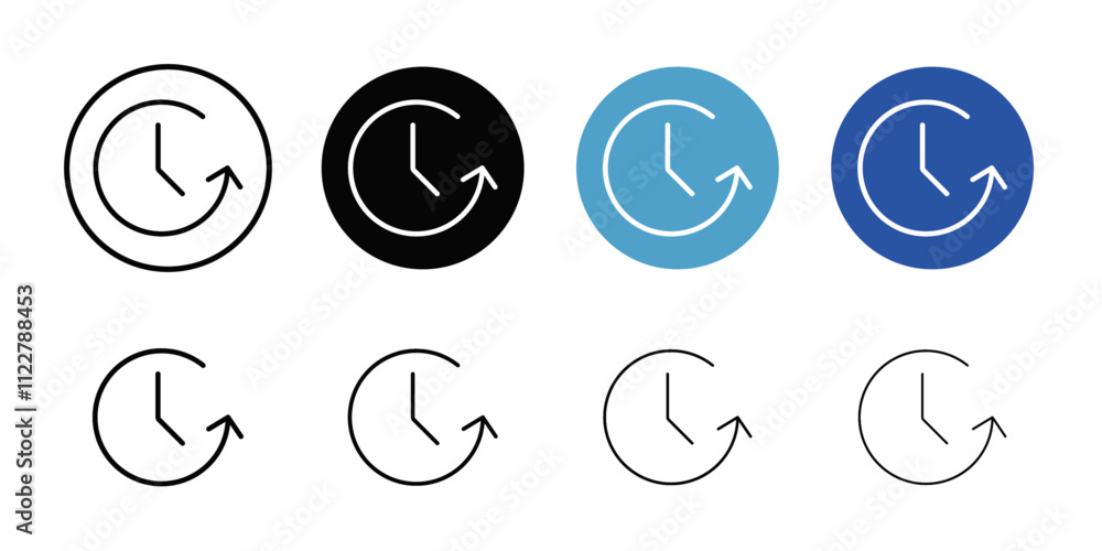 Aufkleber Time passing icon Outline vector for web ui