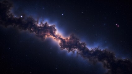 Fototapeta premium Celestial River A Cosmic Nebula in Deep Space