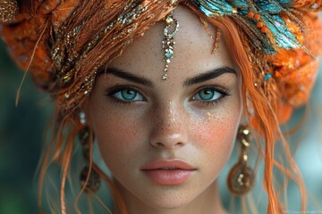 portrait of a woman with a fan