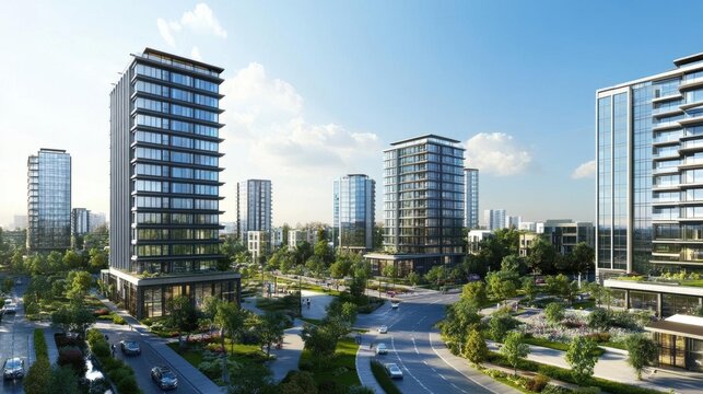 Modern Urban Living: Luxurious High-Rise Apartments with Breathtaking City Views