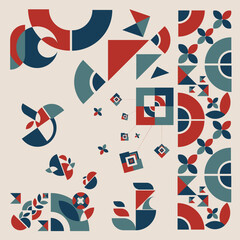 Obraz premium Illustration of a geometric pattern. Vector abstract art illustration.