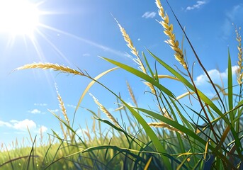 Obraz premium Tall Grass Open Field Painting Photography Illustration Art