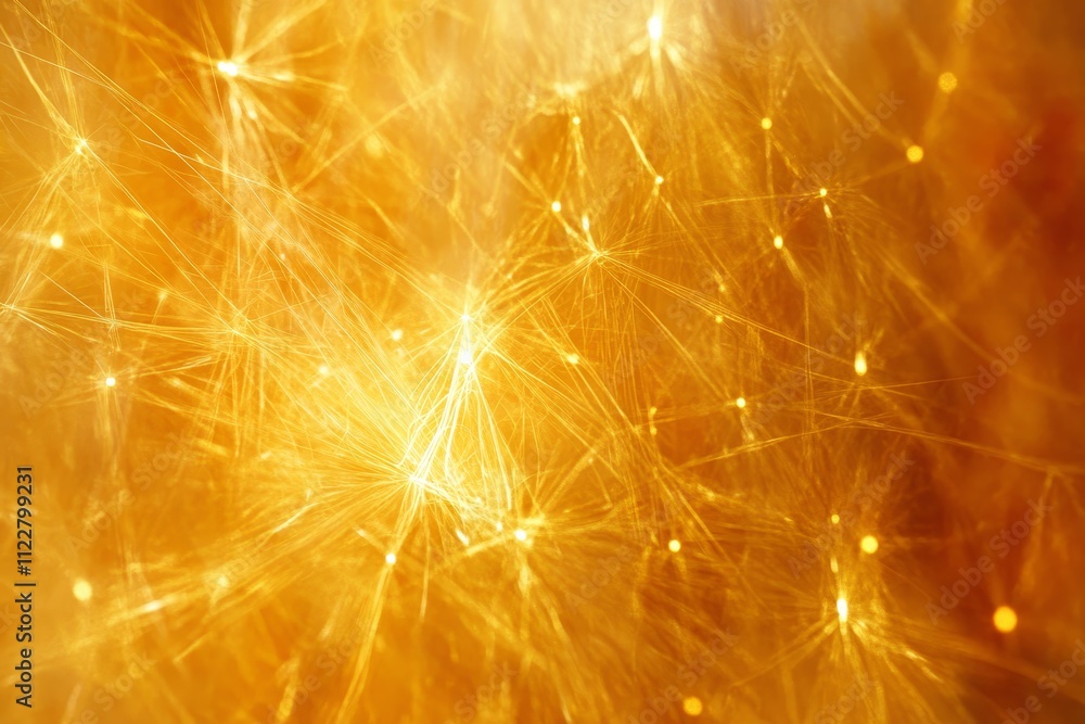 Aufkleber abstract golden background with shimmering lights and glowing particles creating a warm, radiant, an