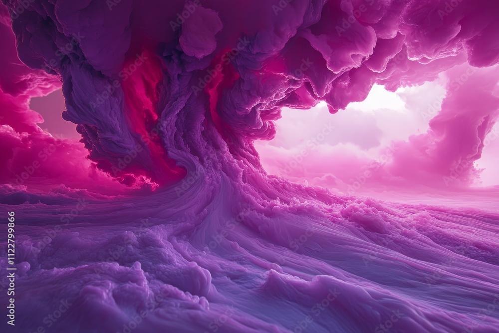 Aufkleber abstract representation of a vibrant and dynamic cloud formation with swirling colors showcasing sha