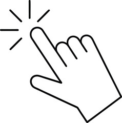 Obraz premium vector, hand, cursor, icon, 