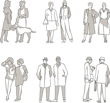 Vector sketch illustration of a silhouette design of a person doing their work to complete the image  5q.eps