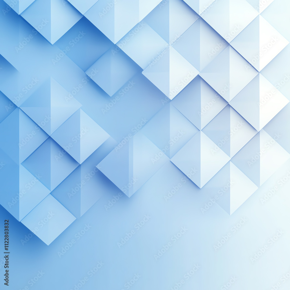 Aufkleber abstract blue geometric background with triangular shapes for modern design.