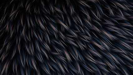 Yak fur texture, long and shaggy with black and brown strands, creating a seamless dense look.