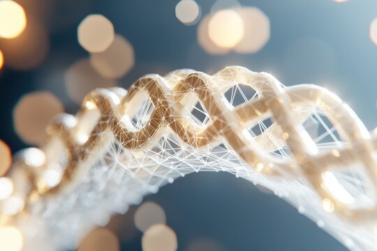 Interlocking hands bridge spanning a river symbolizing unity and connection serene environment artistic perspective