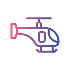 Obraz premium helicopter gradient icon