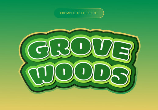 Grove Woods Text Effect Design Template