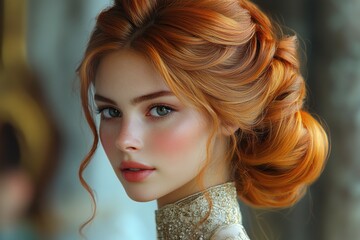 portrait of a woman with hair