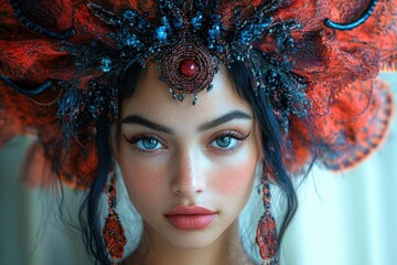 portrait of a woman with hair