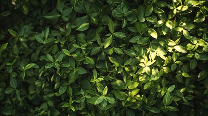 Lush Greenery of Vibrant Leaves in Natural Sunlight Creating a Fresh and Serene Background : Generative AI