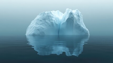 Rising Iceberg Amid Calm Waters