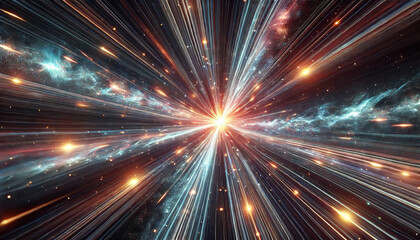 Obraz premium The Cosmic Burst. A Journey Through Time and Space