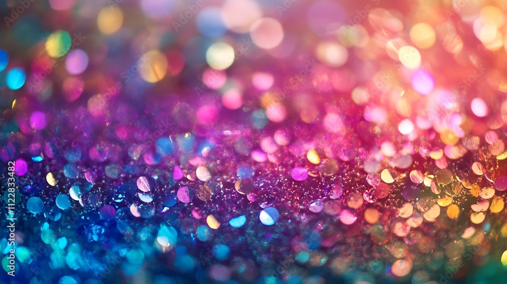 Aufkleber Colorful Gradient Bokeh Pattern with Low Light Highlights for Elegance and Style : Generative AI