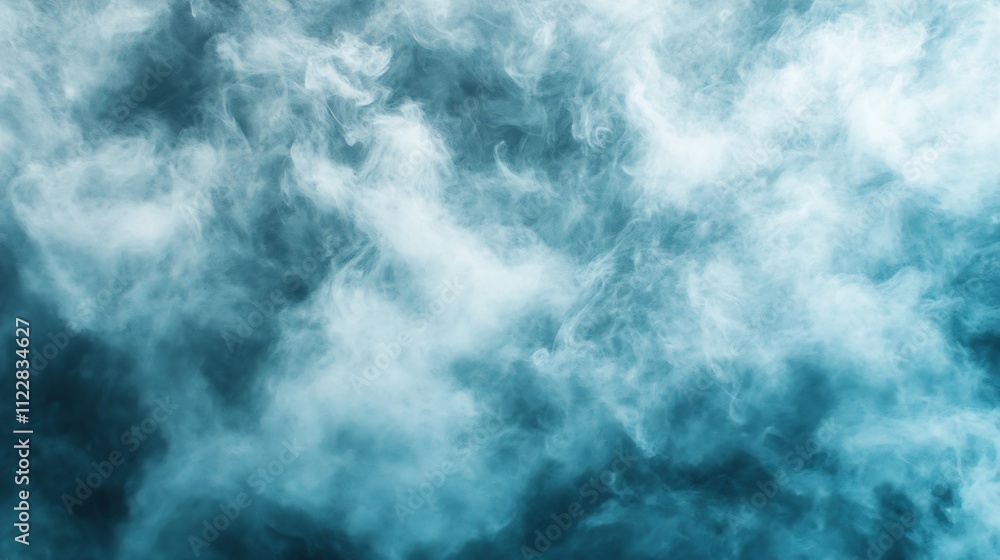 Poster abstract swirling blue and white smoke texture for creative background and atmospheric art : generat