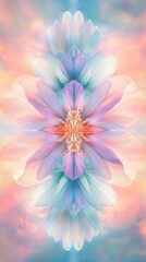 Obraz premium Pastel Flower Blooms Against A Soft Sunset Sky