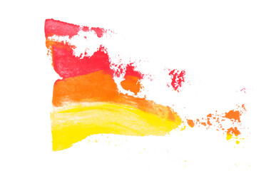 Abstract Watercolor Brush Strokes in Warm Colors