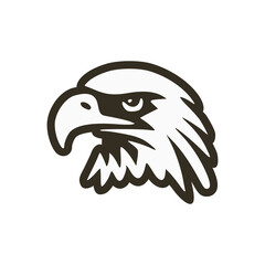 eagle head wild animal icon sticker logo vector illustration template design