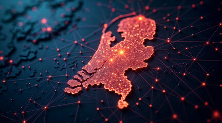 Benelux Region Network Map Visualization