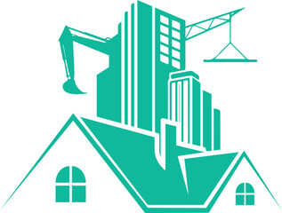 Real estate construction Repair vector logo design template