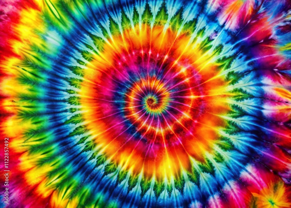 Aufkleber colorful tie dye abstract pattern swirl with high depth of field for vibrant decorative art and text