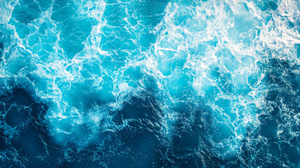 Fototapeta premium Blue water with gentle waves as a background.